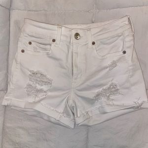 White American Eagle jean shorts